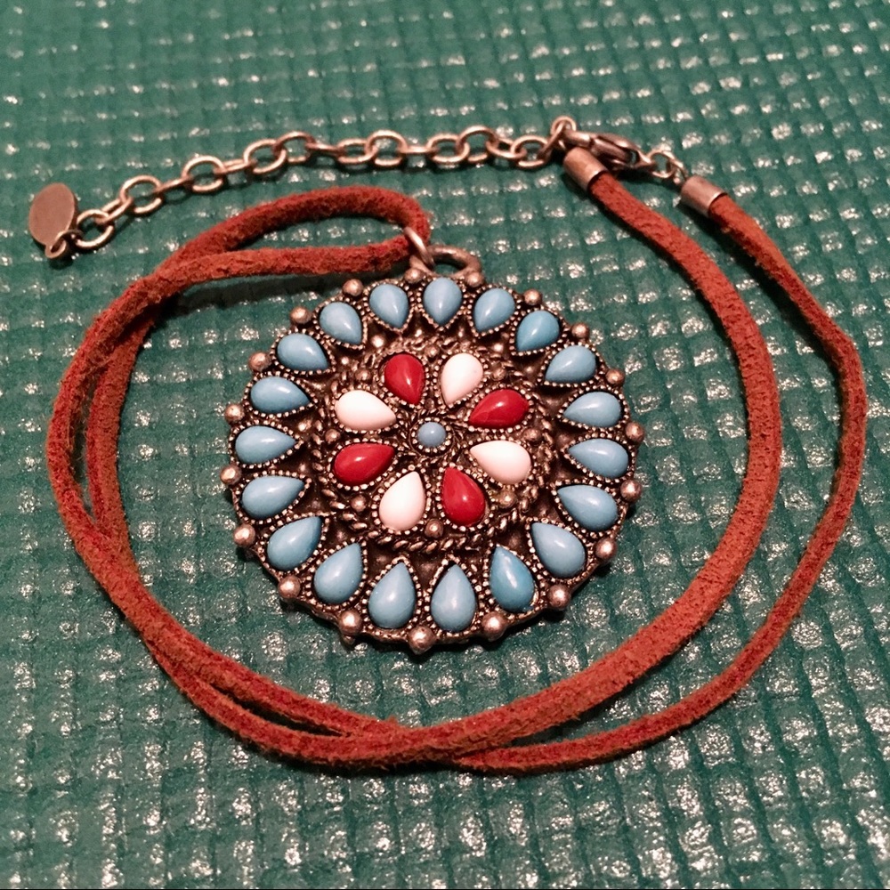 Leather chain necklace